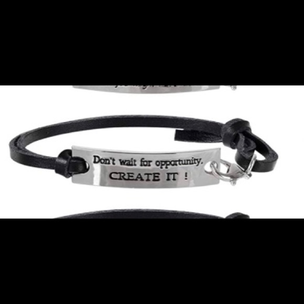 Inspirational Leather Bracelet